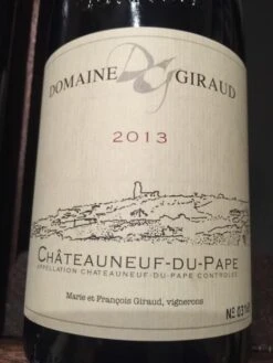 Domaine Giraud 2013 Domaine Giraud Chateauneuf Du Pape Grenache Blend