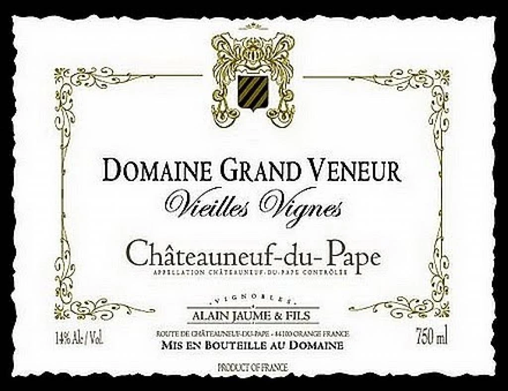 Domaine Grand Veneur 2009 Domaine Grand Veneur Chateauneuf-du-Pape Vieilles Vignes 3 L 3 Domaine Grand Veneur 2009 Domaine Grand Veneur Chateauneuf-du-Pape Vieilles Vignes 3 L