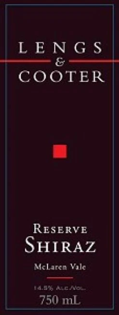 Lengs & Cooter 1998 Lengs & Cooter Shiraz Reserve