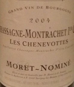 Moret-Nomine 2004 Moret-Nominé Chassagne Montrachet 1 Er Cru Les Chenevottes